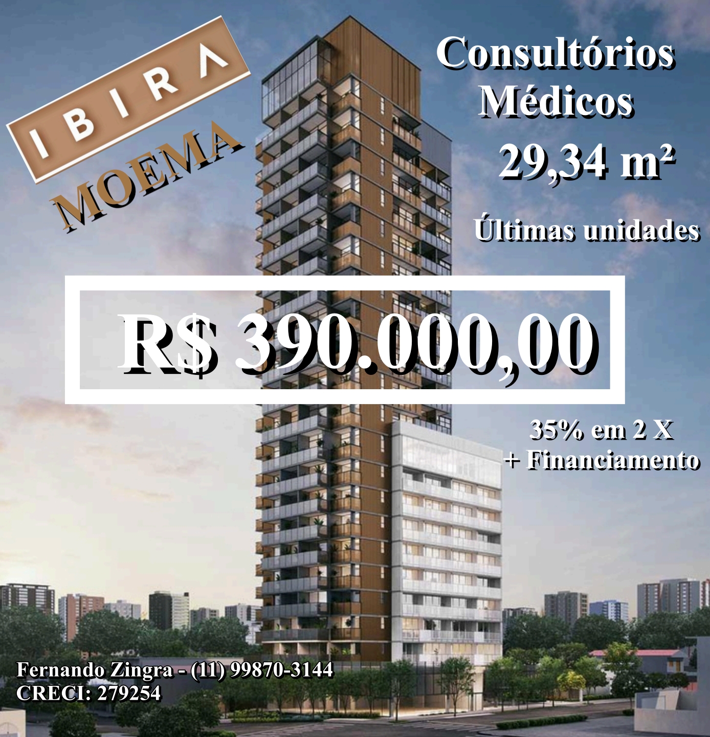 Imagem - CONSULTÓRIOS À VENDA EM MOEMA - IBIRA HEALTH BY YOU.CÓD.21133