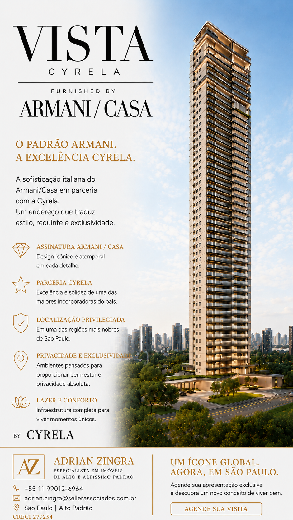 Imagem - VENDE-SE – APTO VISTA BY ARMANI/CASA | ALTO PADRÃO, 4 SUÍTES, 348 A 700 M² - CÓD.26550