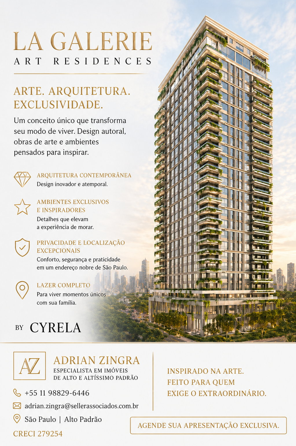 Imagem - VENDE-SE – APTO LA GALERIE MOEMA | CYRELA – ALTO PADRÃO, 4 SUÍTES, A PARTIR DE 283 M² - CÓD. 26547