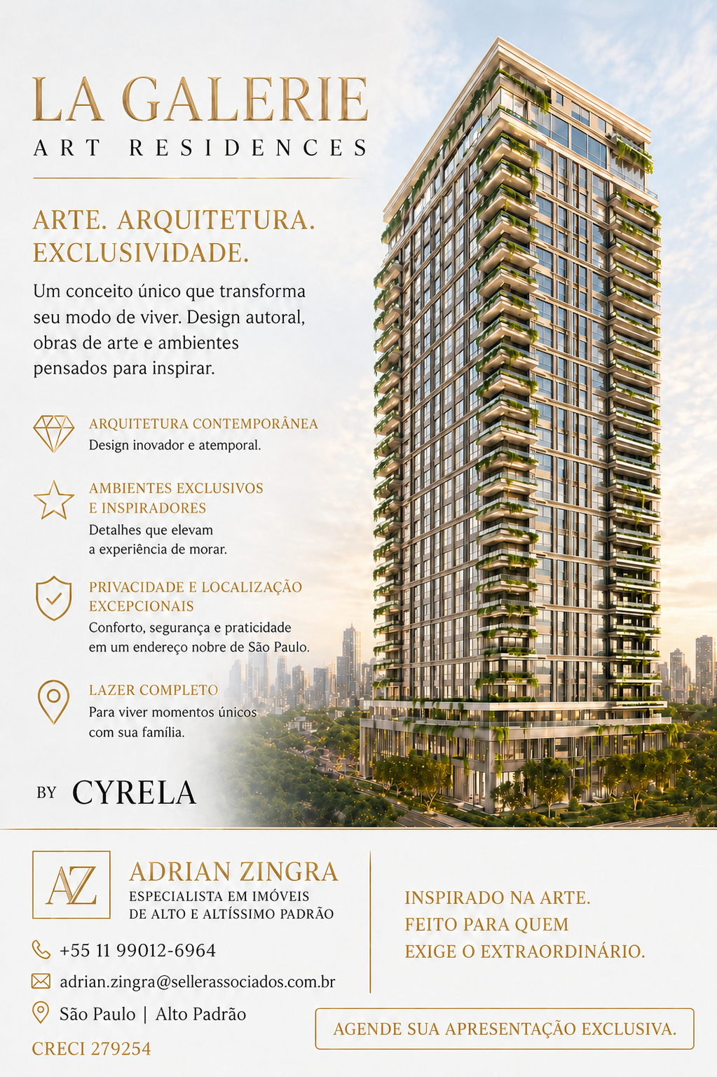 Imagem - VENDE-SE – APTO LA GALERIE MOEMA | CYRELA – ALTO PADRÃO, 4 SUÍTES, A PARTIR DE 283 M² - CÓD. 26547
